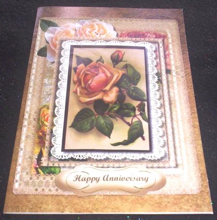 A4 Lovely Vintage Cream Roses and Lace  by Sharon Wilson