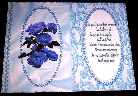 Wedding A5 Insert with Verse in Turquiose by Sharon Wilson