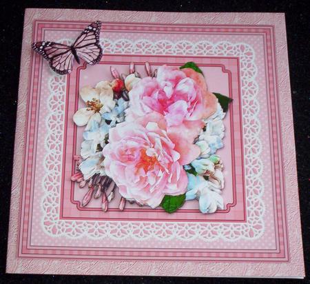 8 x 8 Flowers Butterflies & Lace 3D Decoupage Mini Kit by Sharon Wilson