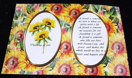 Sunflower Insert by Sharon Wilson