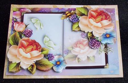Open Book Gorgeous Peach Roses by Sharon Wilson