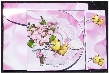 Pink Silk D Flap, Off Center Wrap Around Kit by Sharon Wilson