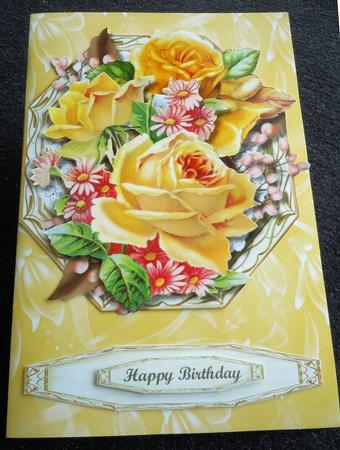Easel or Topper Lovely Vintage Roses  by Sharon Wilson