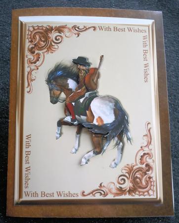 Best Wishes Toreador Card Front by Sharon Wilson