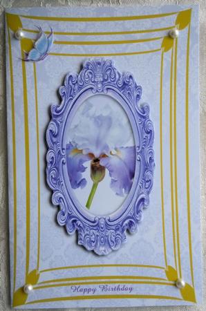 Lilac Iris 6 Layers Frame and Bground 300dpi Png by Sharon Wilson