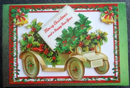 Lovely Vintage Card Full of Holly  by Sharon Wilson