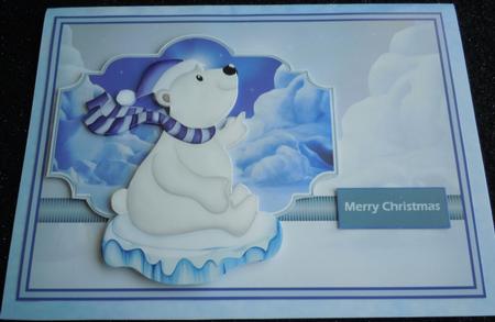 Polar Bear Card with Decoupage by Sharon Wilson