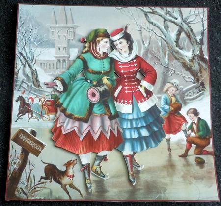 Vintage Ladies Skating Topper by Sharon Wilson