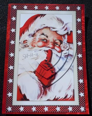Slinking Santa Heart Shaped Pyramid by Sharon Wilson