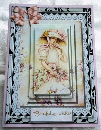 Beautiful Vintsge Flower Lady  by Sharon Wilson