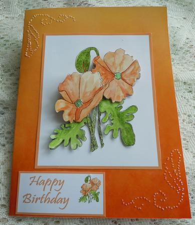 Poppy Topper with Paper Pricking by Sharon Wilson