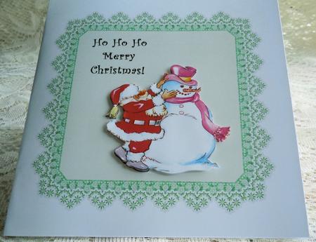 Crystal Green Christmas Lace Frames by Sharon Wilson