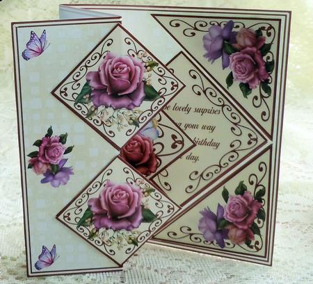Fold Back Pop-up - Belle Epoque Roses by Sharon Wilson