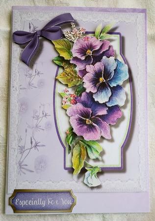 Beautiful Pansy's on a Plaque by Sharon Wilson