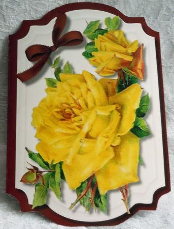 Print, Cut, and Fold , Beautiful Yellow Roses by Sharon Wilson