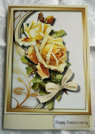 Beautiful Yellow Roses in a Swirl Plaque by Sharon Wilson