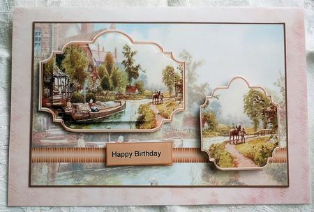 River Barge Card with Toppers and Sentiment Tags by Sharon Wilson