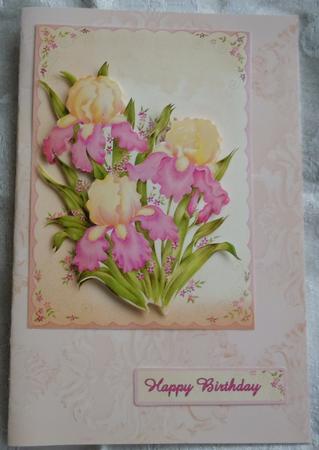 Vintage Lilies Birthday Card by Sharon Wilson