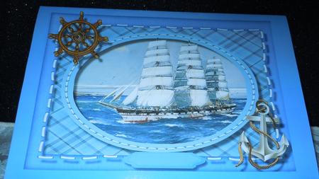 A4 Beautiful Sails on the High Seas by Sharon Wilson