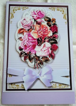 Beautiful Vintage Roses on a Lace Mat  by Sharon Wilson
