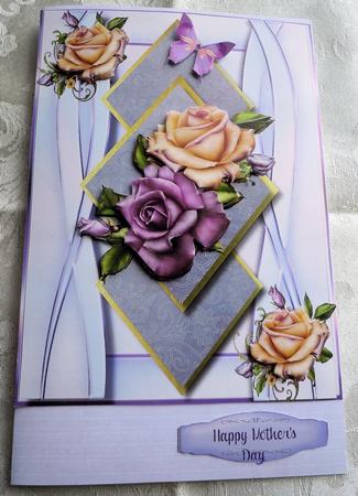 Mother's Day or Birthday Greetings with Roses  by Sharon Wilson