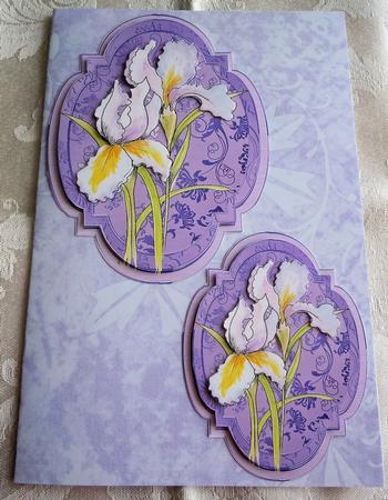 Irises 2 Toppers/tags by Sharon Wilson
