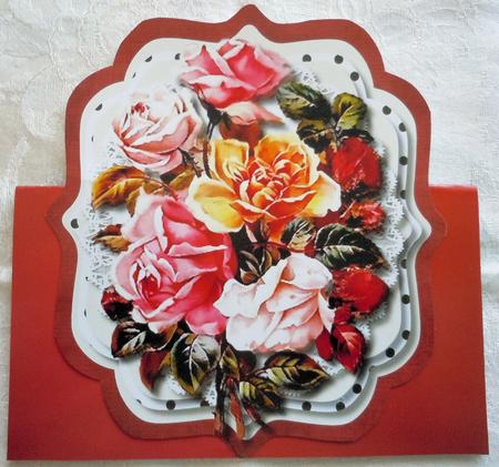 Beautiful Wine Bracket with Mixed Roses  by Sharon Wilson