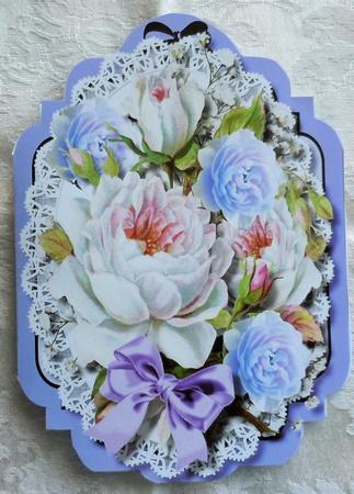 Print, Cut,and Fold Lovely Lilac and White Roses  by Sharon Wilson
