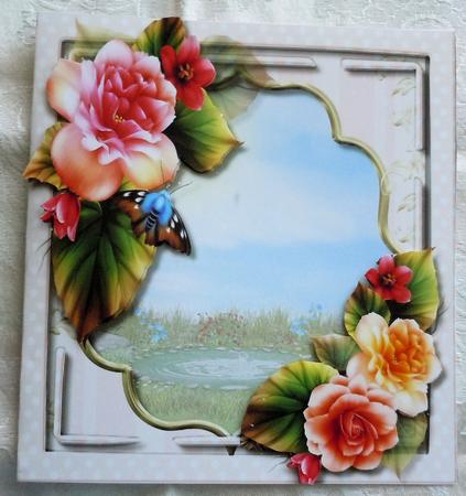 Stunning Begonias with Scene  by Sharon Wilson