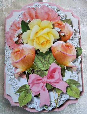 Print, Cut, Abd Fold Mixed Roses  by Sharon Wilson