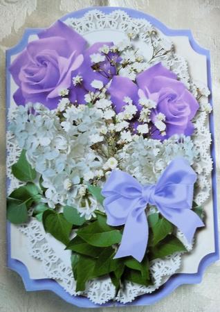 Print, Cut, and Fold Lilac Roses and White Lilac by Sharon Wilson