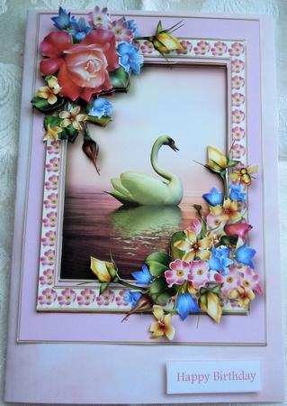 Serene Swan with Summer Flowers Mini Kit by Sharon Wilson