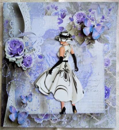 Lavender and Lace Quick Card by Sharon Wilson