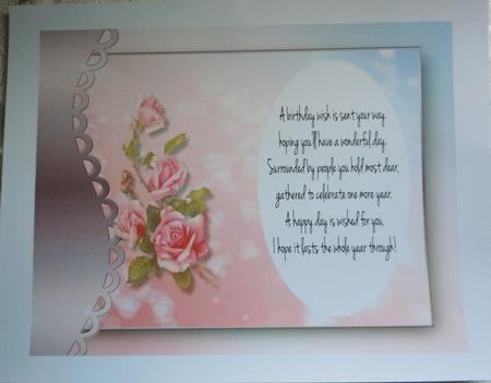 Incert Lovely Pink Roses  by Sharon Wilson