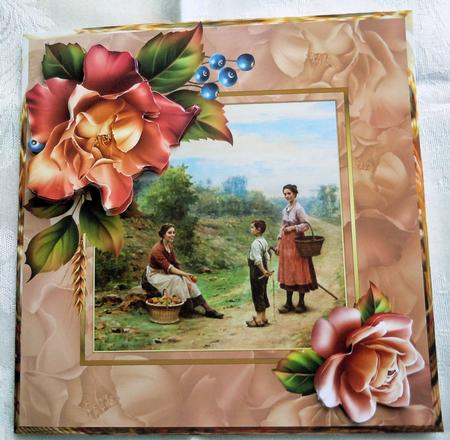 Apples for Sale Card with Decoupage by Sharon Wilson