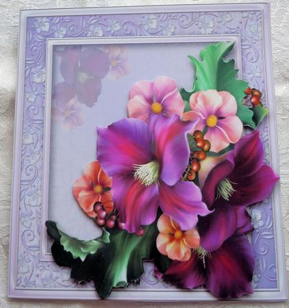 Purple Summer Blooms 8x8 Quick Topper by Sharon Wilson