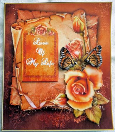 50 Golden Years Anniversary Topper with Decoupage by Sharon Wilson