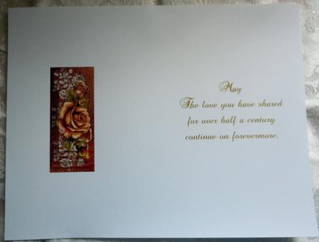 Happy 50th Anniversary Insert and Verse by Sharon Wilson
