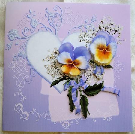 Floral Heart and Pansies by Sharon Wilson