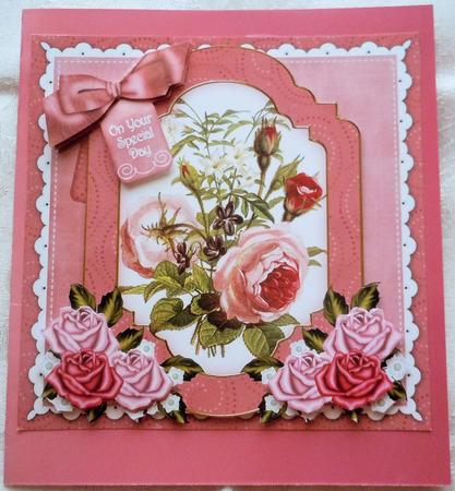 Pink Roses Special Day 6in Floral Step by Step by Sharon Wilson