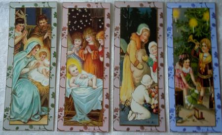 4 x Christmas Vintage Bookmarks by Sharon Wilson