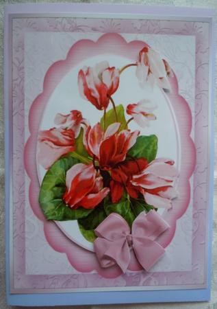 Lovelu Cyclamine on a Oval Plaque  by Sharon Wilson