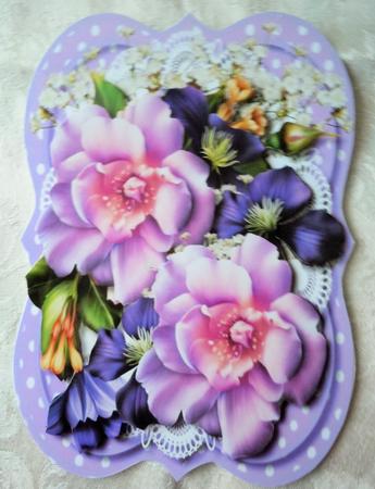 Tent Card , with Verse , Birthday Sister-in-law by Sharon Wilson
