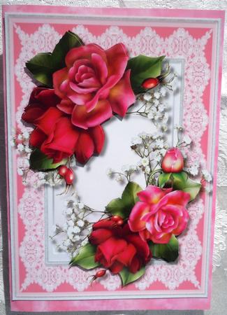 Beautiful Vibrance Roses and Babys Breath  by Sharon Wilson