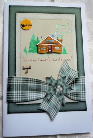 Christmas Patterned 2 x card fronts by Sharon Wilson