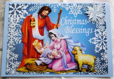 Christmas Blessings Nativity Scene by Sharon Wilson