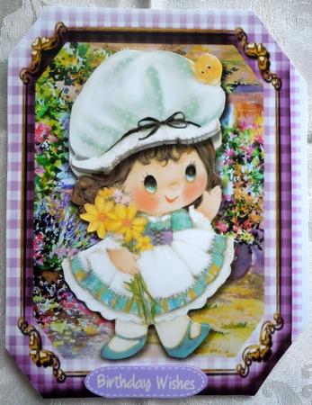 Shaped Card , Flowers for Someone Special by Sharon Wilson