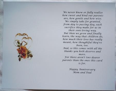 Golden Hearts Anniversary Insert Blank by Sharon Wilson