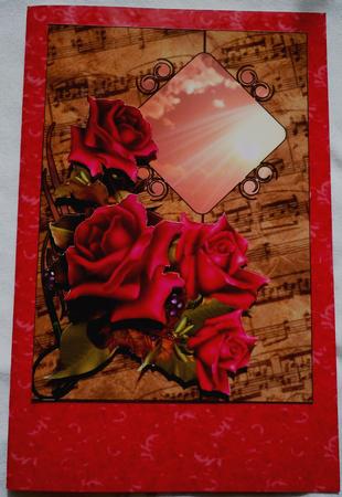 Musical Sun Shine Rose Topper with Decoupage by Sharon Wilson