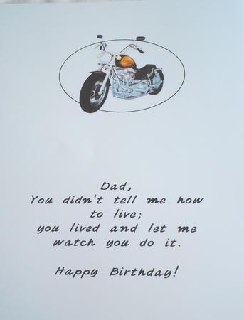 A Motorbike for Dad Insert by Sharon Wilson